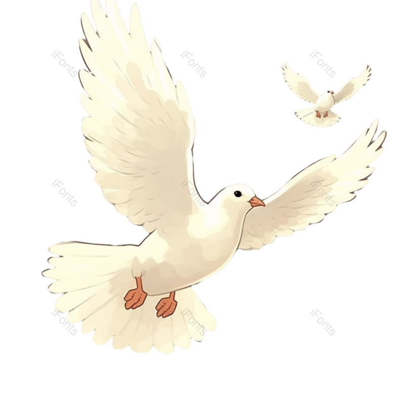 鸽子图片,插画元素,飞鸟PNG,白鸽免抠素材